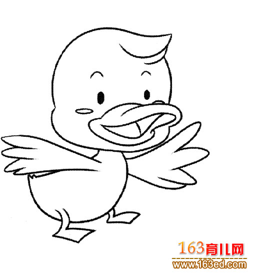 简笔画:一只小鸭子5-简笔画网