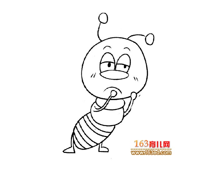 昆虫简笔画：卡通小蚂蚁2