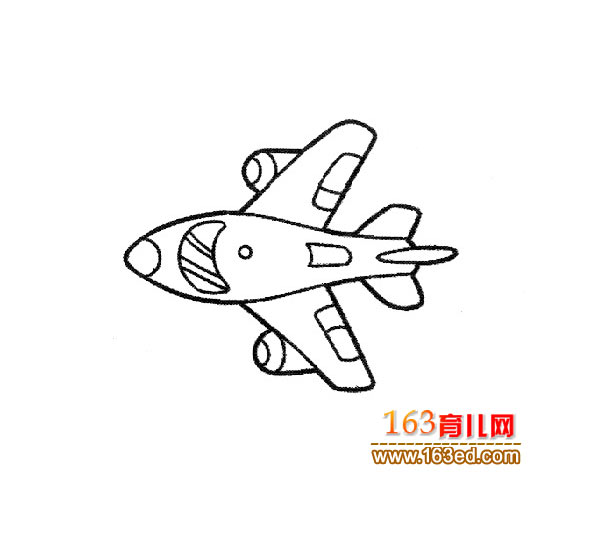 幼儿简笔画：一个小飞机2